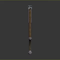 Medieval Weapon Hammer Featuring Metal Head Wooden Handle and Decorative Edges
