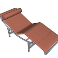 Stylish Red Modern Leisure Chair With Adjustable Backrest And Metal Frame Design