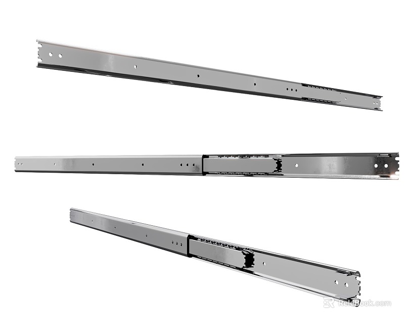 Stainless Steel Drawer Slides For Furniture Hardware 3d model 