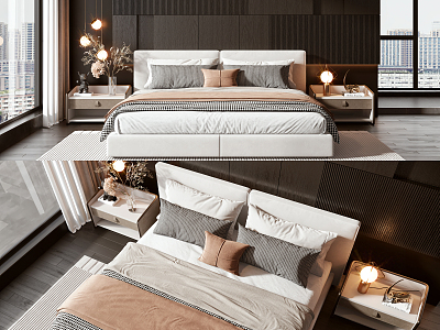 Modern Background Double Bed Double Bed model