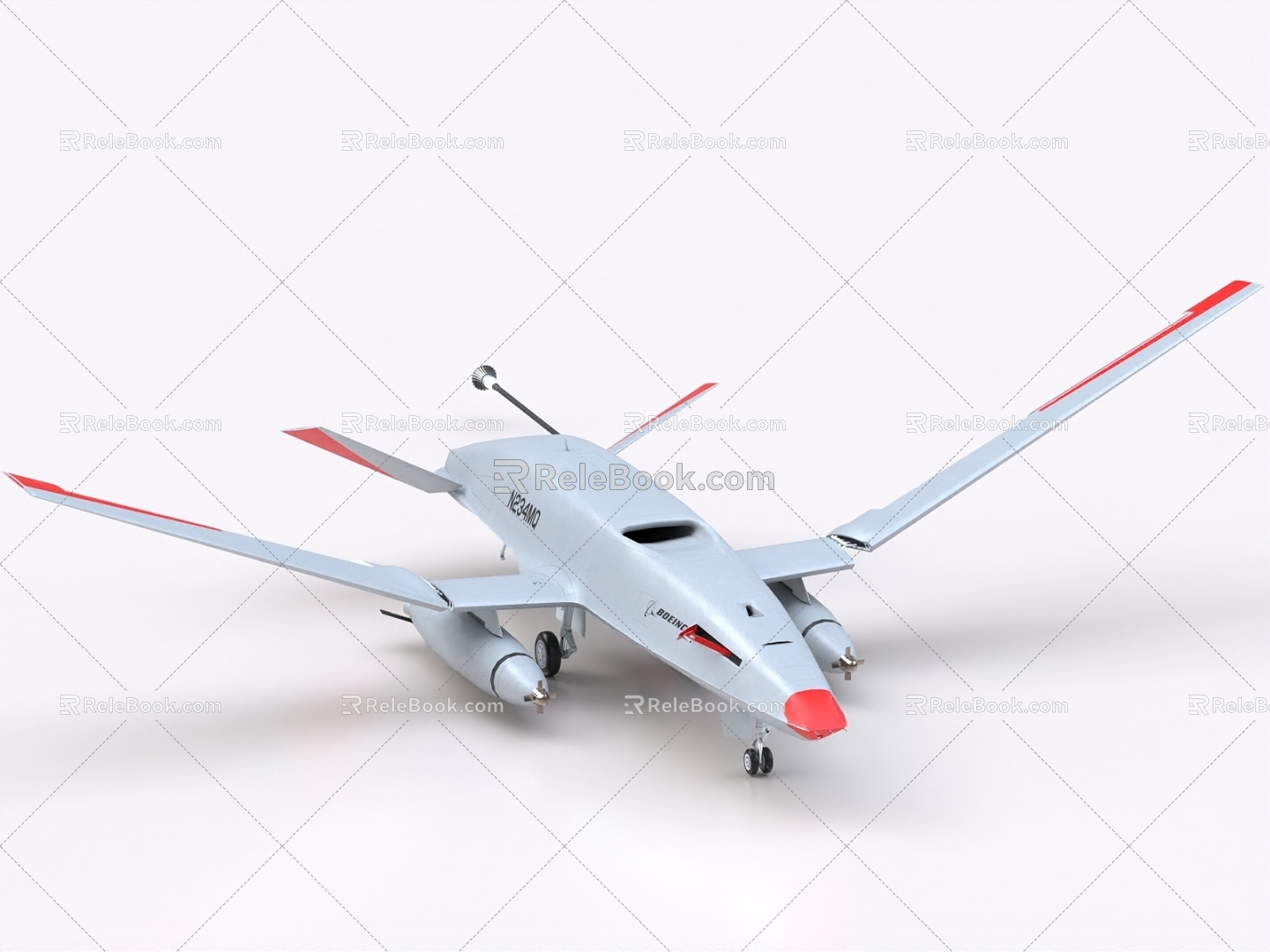 Air Tanker Drone Fighter Bomber Aircraft MQ25 3d model