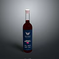 Malibu Cocktail Bottle With Red Liquid Blue Label Raspberry Flavor Vodka