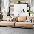 Modern double sofa 3d model