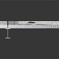 Gray Architectural Platform Structure With Transparent Base And Step Details