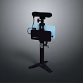 Professional Tablet Monitor Workstation With Adjustable Tripod Stand And Microphone Mount