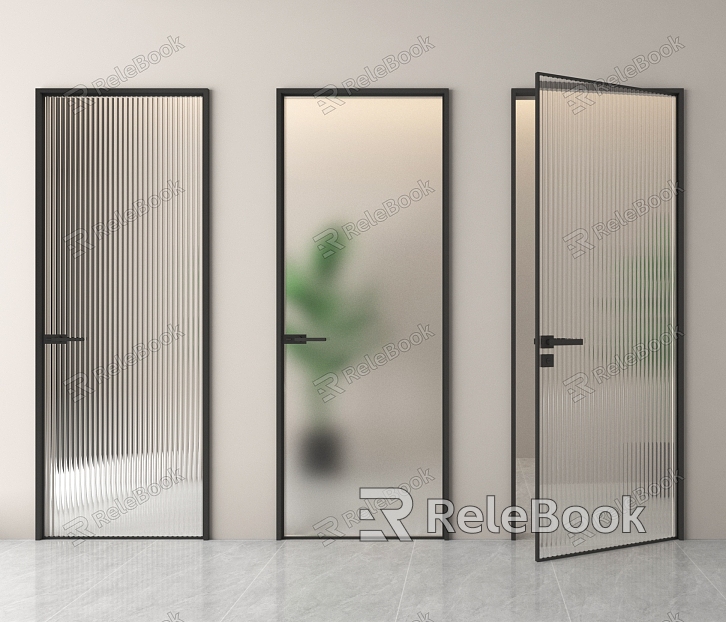 Modern Changhong Glass Door Glass Single Door Bathroom Door Glass Door Toilet Door Single Door model