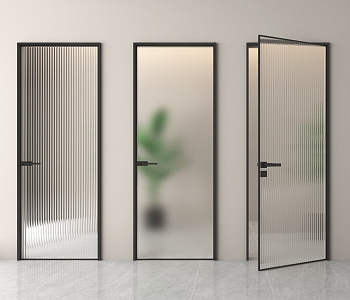 Modern Changhong Glass Door Glass Single Door Bathroom Door Glass Door Toilet Door Single Door 3d model