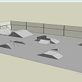 Skate Park Design Featuring Outdoor Concrete Steps Railings And Ramps