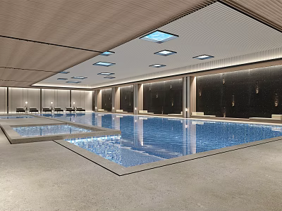 modern swimming pool 3d model