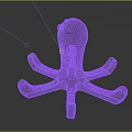 Yellow Octopus Shaped Decorative Ornament For Aquarium Fish Tank