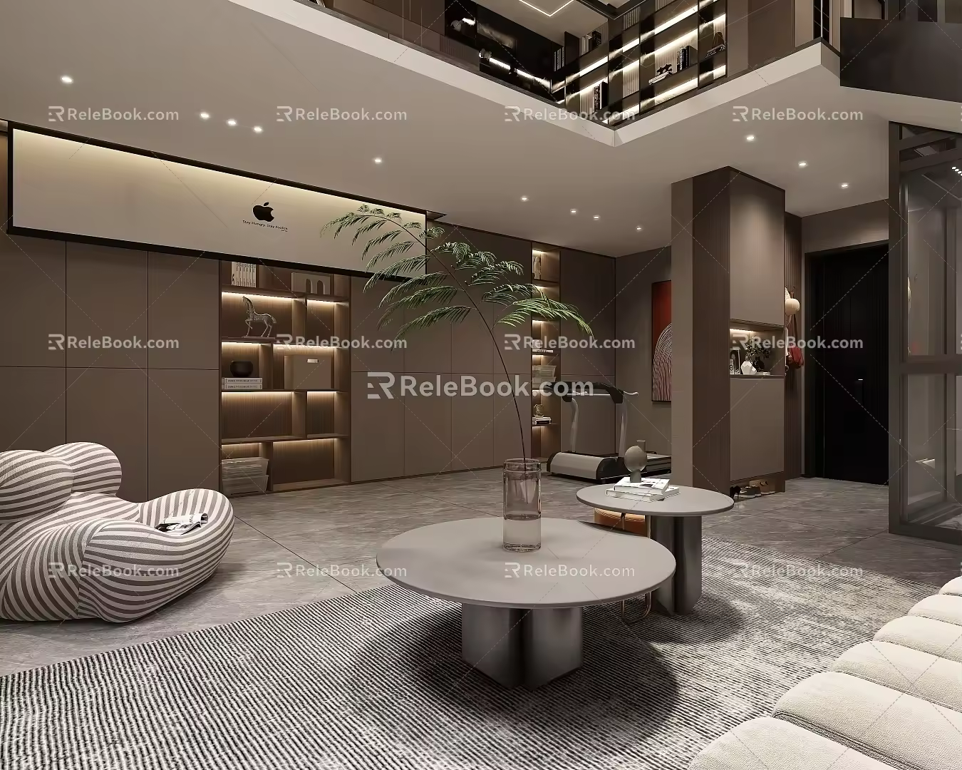 Modern Basement Close-up 3d model