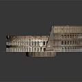 Detailed Ancient Roman Colosseum Model Displaying Architectural Structure And Design Elements 3d model