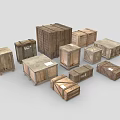 Heavy Duty Industrial Equipment Packaging with Durable Wooden Crates of Various Sizes