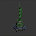 Industrial Equipment Tower Structure Featuring Metal Framework Multiple Platforms and Base