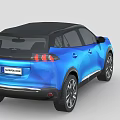 Blue SUV Car with Modern Front Design Black Roof and Alloy Wheels