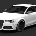 White Audi Two Door Coupe Sporty Design With Black Wheels And Grille