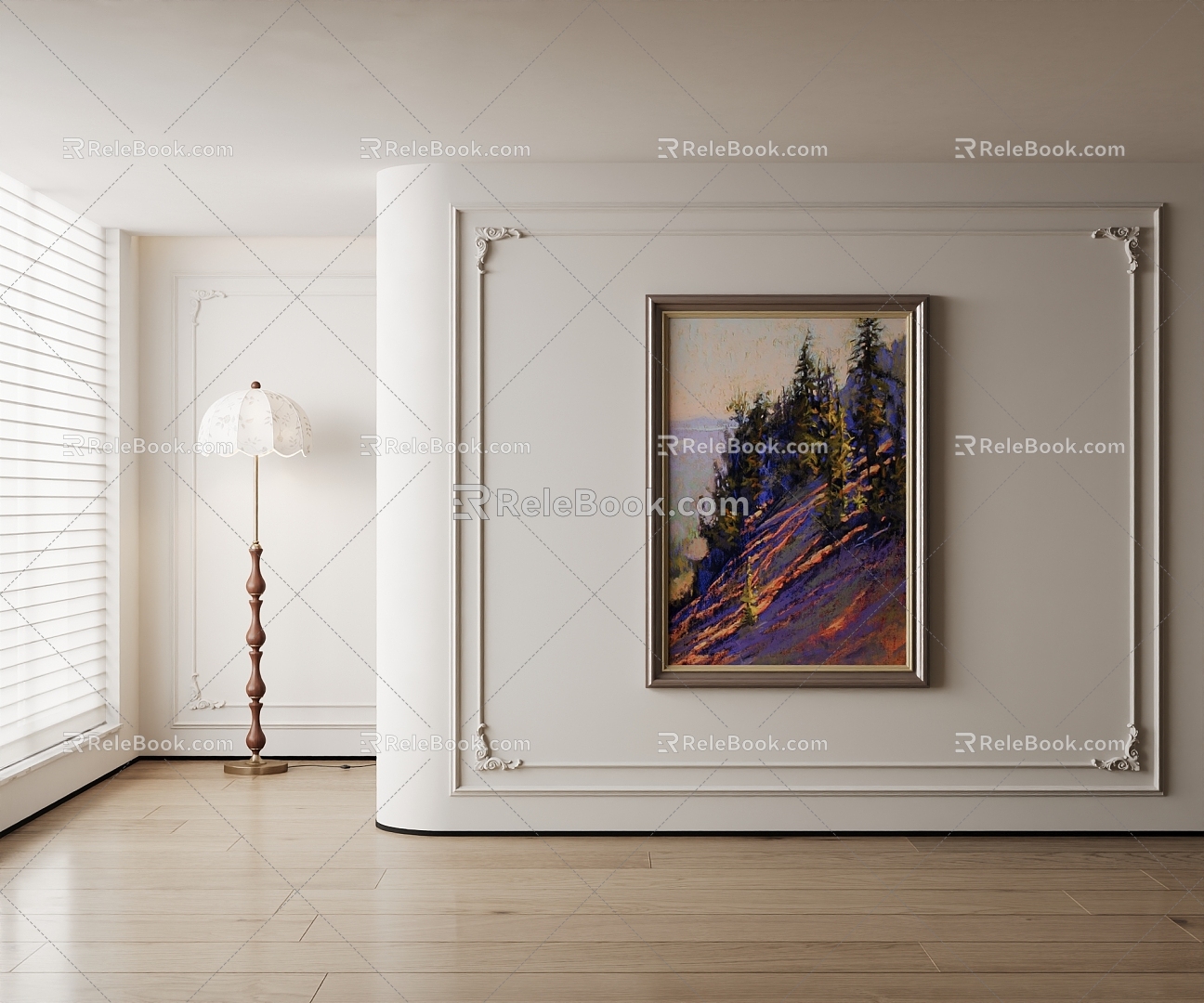 American decorative painting 3d model