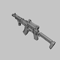 Modern Tactical Weapon Rifle With Modular Scope Mount Handguard And Magazine Components Design 3d model