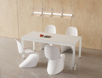 Modern Dining Table and Chair Combination 3d model