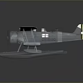 Detailed Vintage Light Blue Biplane Model With Wing Insignia Propeller And Cockpit