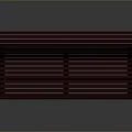 Red Slatted Bench Furniture with Black Legs and Simple Classic Design
