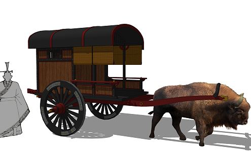 Chinese carriage 3d model