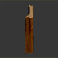 Wooden Picture Frame Corner Detail With Vintage Wood Grain And Glossy Finish
