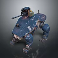 Smart Machine Four Legged Armored Combat Robot With Cannon And Tactical Equipment