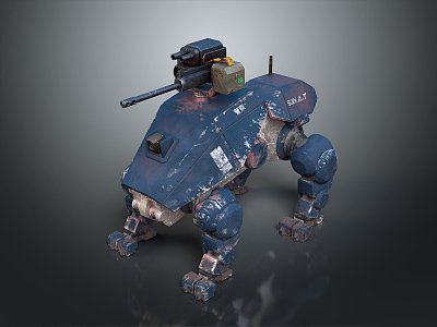 Industrial LOFT machine dog machine dog machine warrior machine police 3d model