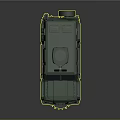 Green Armored Military Vehicle With Heavy Duty Body And Roof Mounted Equipment