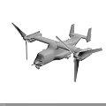 Military Fighter Jet Featuring Large Wings Twin Propeller Engines And Landing Gear