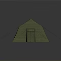 Green Camping Tent With Door Windows Pegs And Guy Ropes Setup