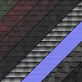 Spherical Shingle Roof Design with Different Color Shades Various Sizes in Architectural