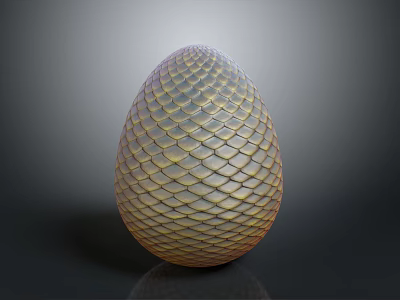 Fantasy Character Guardian of Mythical Dragon Egg with Intricate Scaled Texture 3d model