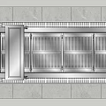 Stainless Steel Medical Equipment Workstation With Multiple Compartments Faucets And Control Panel