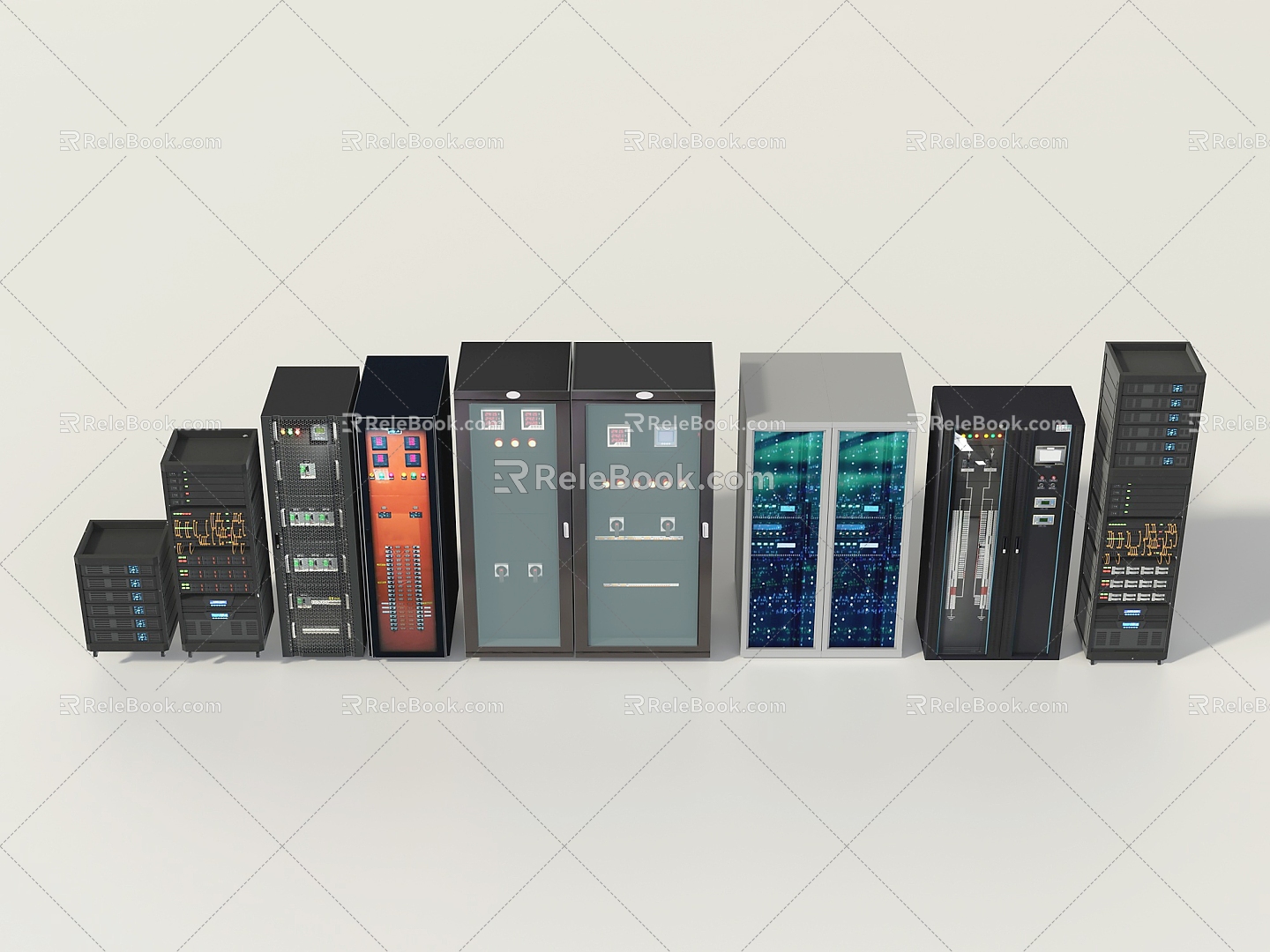 Modern Server Modern Server Cabinet Modern Server Modern Cabinet Modern Data Center Data Room 3d model