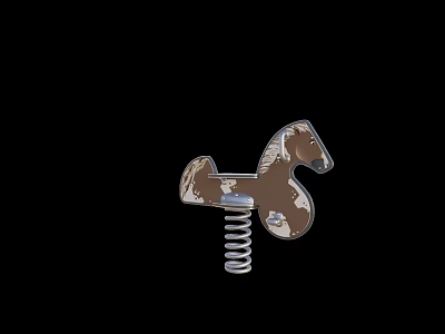 Modern Rocking Horse 3d model