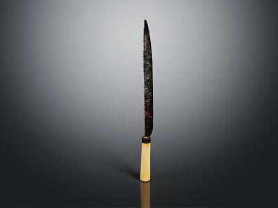 Professional Hardware Tool Knife Featuring Black Blade And Light Colored Handle Design 3d model