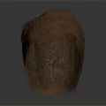 Realistic Brown Human Hair Design For Head Organ Model With Natural Texture