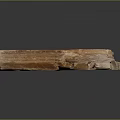 Raw Wooden Plank With Natural Grain Texture And Rough Edges For Decorative Use