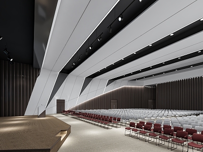 Modern Academic Lecture Hall 3d model