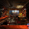 Rustic Bar Interior With Wooden Counter Wine Racks And Vintage Lighting Fixtures