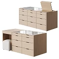 Elegant Jewelry Display On Wooden Dressing Table With Mirror And Drawer Cabinet