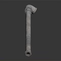 Heavy Duty Metal Pipe Fitting Tool with Long Curved End for Industrial Use