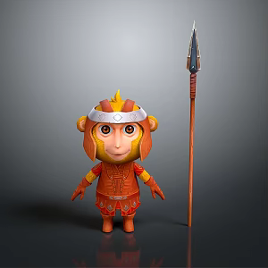 Monkey CG Monkey Cartoon Monkey Anime Monkey Stylized Monkey Fantasy Style Monkey Toy 3d model