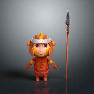 Monkey CG Monkey Cartoon Monkey Anime Monkey Stylized Monkey Fantasy Style Monkey Toy 3d model