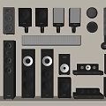 Modern Audio Combination Bluetooth Speaker Subwoofer 3d model