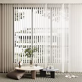 Stylish White Vertical Blinds For Modern Interior Window Design And Home Decor 3d model