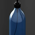 Bathroom Accessories Blue Spray Bottle With Transparent Design And Plastic Material For Cleaning