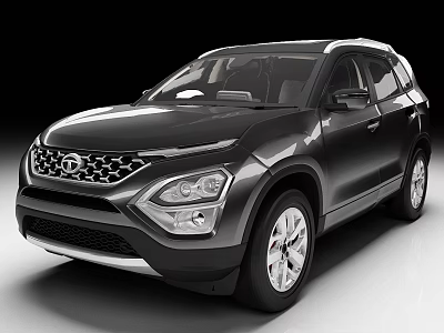 Modern Black SUV Exterior With Sleek Headlights And Stylish Alloy Wheels 3d model